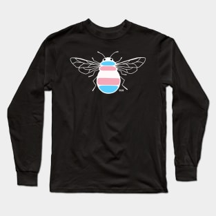 Transgender Pride Bee (Dark) Long Sleeve T-Shirt